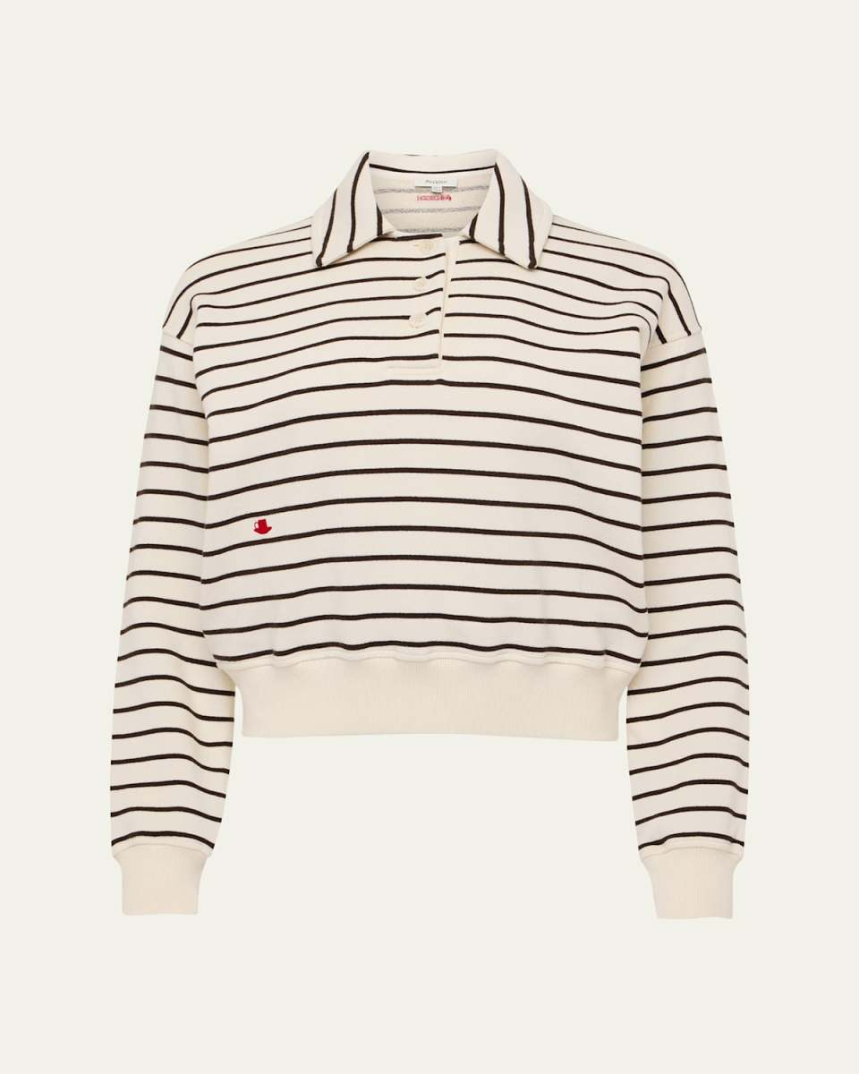 Stripe Polo Sweatshirt